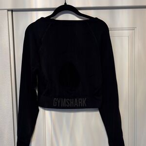 Gymshark Women's Black Long Sleeve Sweatshirt